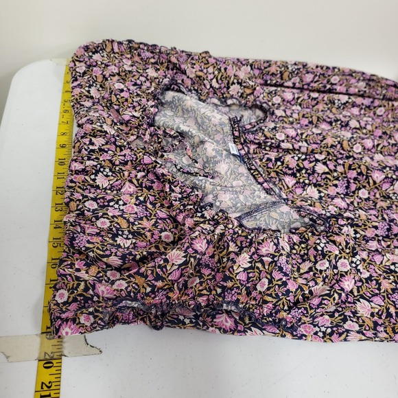 Old Navy Womens Tiered Micro Floral Milkmaid Maxi Dress Size XL Cottagecore - Picture 6 of 9